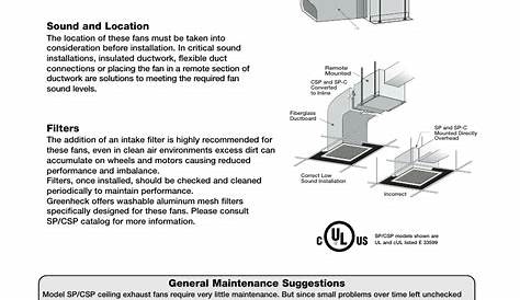 greenheck exhaust fan installation manual