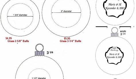 Ornament Decal Size Chart