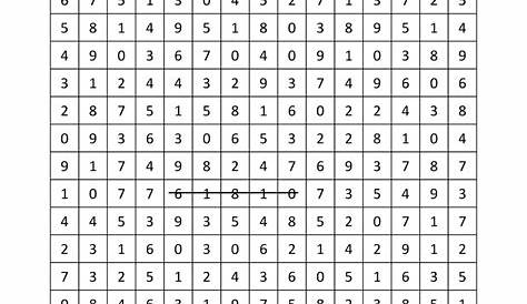 Number Search Worksheets