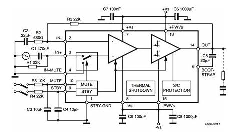 Tda7297 Amplifier Circuit Diagram : TDA7297 Stereo Amplifier - TechSaw