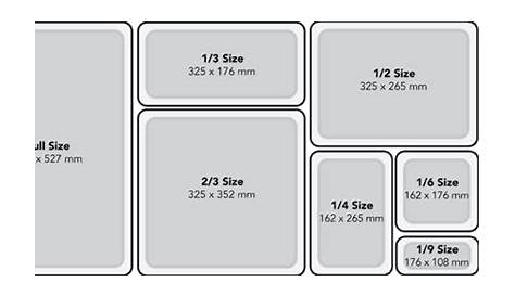 full size aluminum pan sizes chart