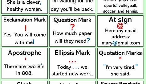 Punctuation Marks List, Meaning & Example Sentences - English Grammar Here