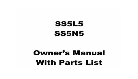 Ingersoll Rand SS5L5 Use and Care Manual | Manualzz