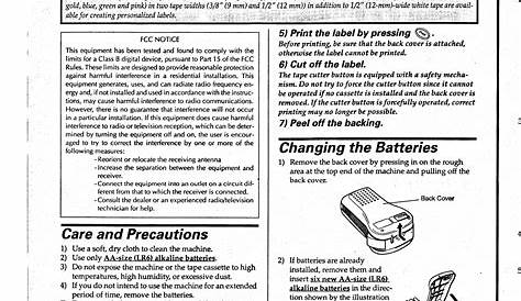 Brother P-touch Home & Hobby III, PT-85 User Manual | Manualzz
