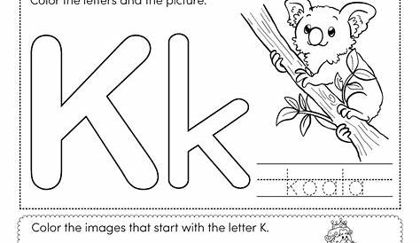 Free Printable Letter K Coloring Worksheet