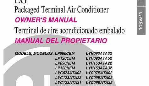 LG LP090HEM AIR CONDITIONER OWNER'S MANUAL | ManualsLib