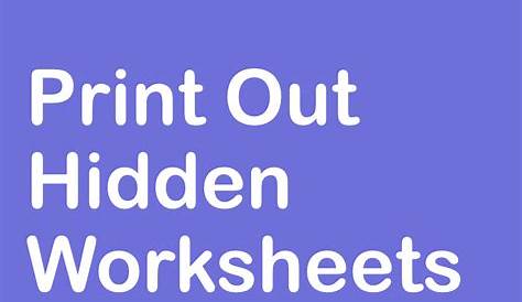 Excel - Print Out Hidden Worksheets | VBAmacros.net