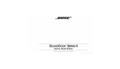 bose sounddock series 2 manual