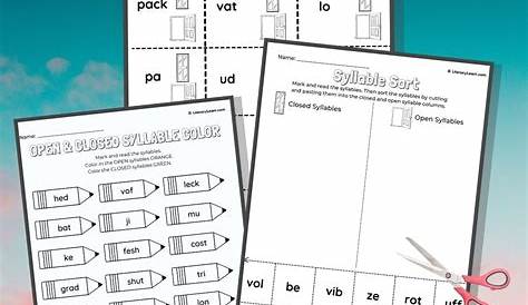 All About Open and Closed Syllables (3 Free Worksheets) - Literacy Learn