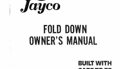 JAYCO J-704 1983 OWNER'S MANUAL Pdf Download | ManualsLib
