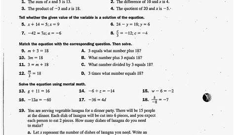 pre algebra worksheets 7th grade