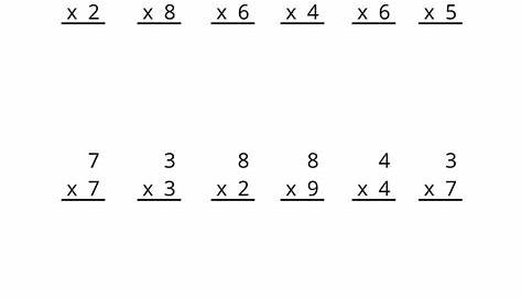 fourth grade math multiplication worksheet