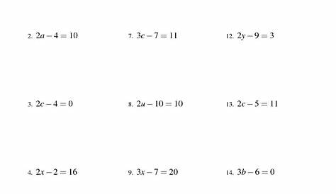 13 Best Images of Solving Linear Equations Worksheets - Solving Two