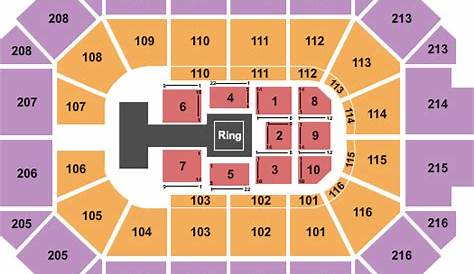 van andel arena seating chart wwe