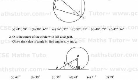 geometry circles worksheet answers