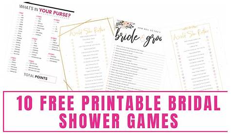 10 Free Printable Bridal Shower Games - Freebie Finding Mom