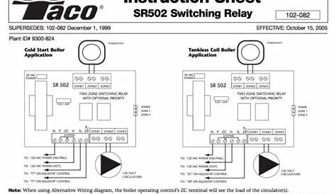 taco 6 zone switching relay wiring diagram