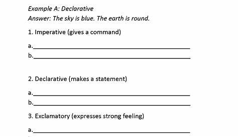 Sentences Worksheets | Types of Sentences Worksheets