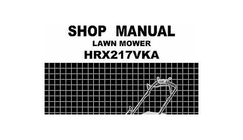 honda hrx217 service manual pdf