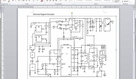 how to make a circuit diagram in word