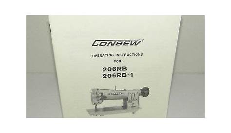 Consew 206RB 206RB-1 Sewing Machine Instruction Manual Reproduction | eBay