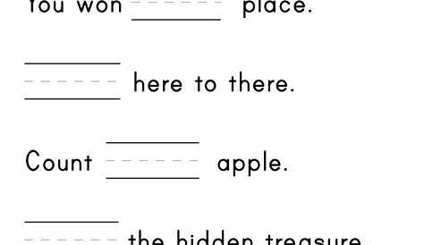 Fill in the blanks to the sight words each, from, first, find, for