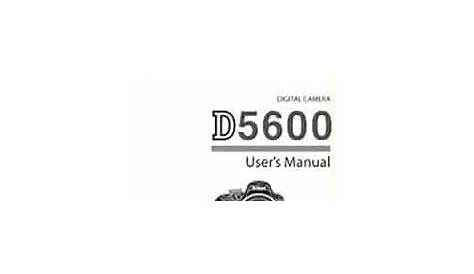 nikon d5600 user manual