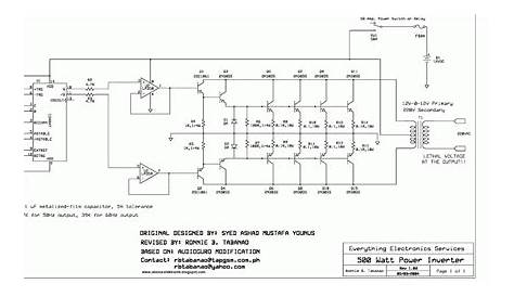 power inverter schematic circuit diagrams