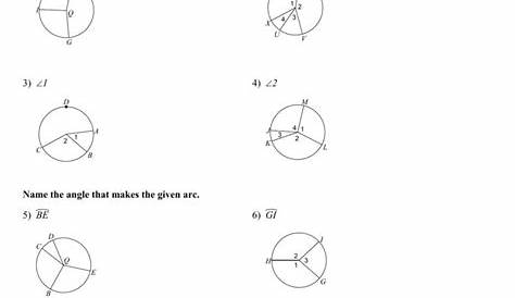 Arcs And Central Angles Worksheet — db-excel.com