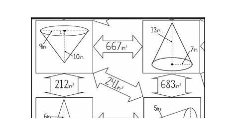 Volume of Cones Worksheet - Maze Activity by Amazing Mathematics