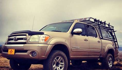 My 05 Tundra with the custom roof rack. My own little adventure mobile