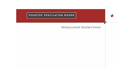 Wolf Ventilation Hood Ventilation Hood User manual | Manualzz
