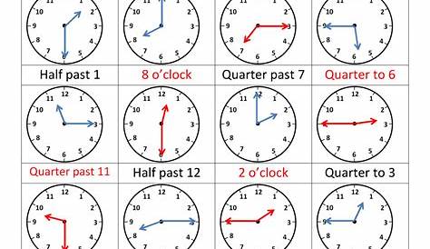 telling time worksheets oclock and half past telling - oclock and half