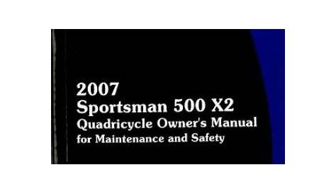 2007 Polaris Sportsman X2 Quadricycle Owners Manual
