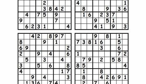 sudoku puzzles printable hard