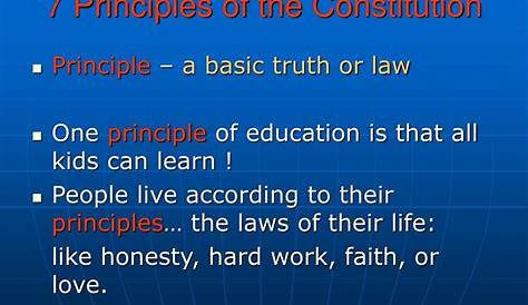 what were the principles of the constitution