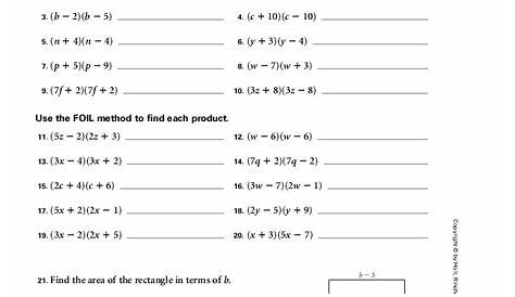 multiplying binomials worksheet with answers