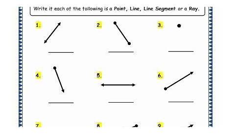 Rays Lines Line Segments Worksheet New Lines Line Segments and Rays