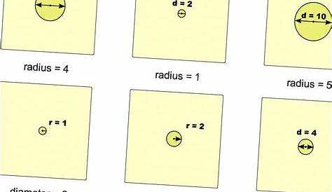 radius and diameter of a circle worksheets