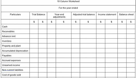 What is a 10-Column Worksheet in Accounting? (Explanation, and Example