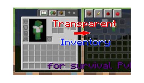 Transparent Inventory for PvP (Clear Inventory Theme) | Minecraft PE