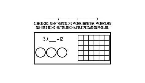 missing factor worksheet