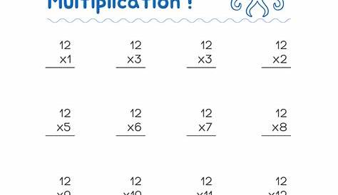 12 times tables worksheets pdf | 12 multiplication table