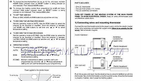 aube thermostat user manual
