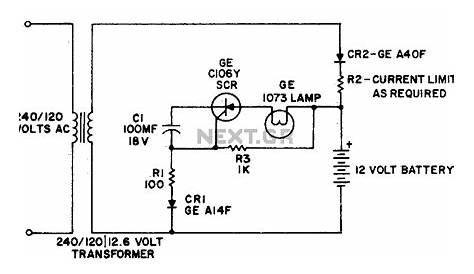 emergency led light circuit diagram