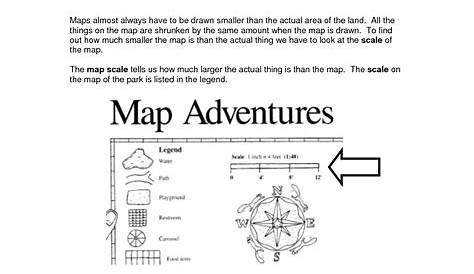 scale on a map worksheets