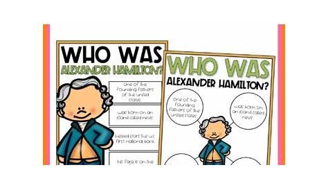 Alexander Hamilton Biography and Timeline Activities and Worksheets