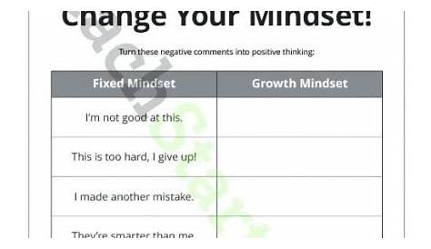 Positive Thinking Exercises Worksheets