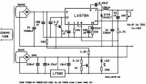 adjustable power supply schematic