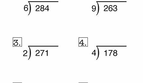 long division worksheet division without remainders